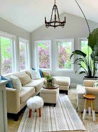 painting an accent wall in the sunroom