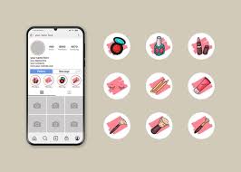 insram highlight cover icon set with