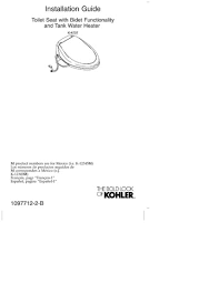 Kohler K 4737 96 Installation Guide
