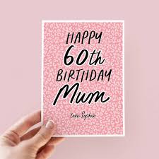 personalised 60th birthday card for mum