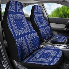 Royal Blue Bandana Car Seat Covers Cute