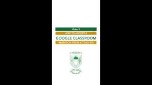 google clroom invite from a teacher