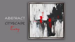 easy abstract acrylic painting for
