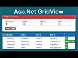 insert data in gridview asp net c