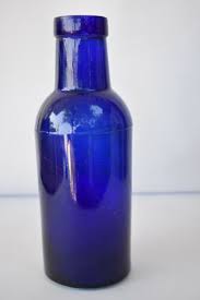 Antique Bottle Vintage Cobalt Blue