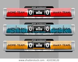Sport Scoreboard Template Football Soccer Vector Stock Vector