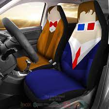 Doctor Who Blue Brown Car Seat Cover