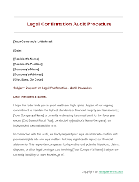 legal confirmation letter sles