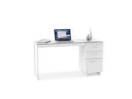 59 executive desk with stainless steel frame and glass top. Centro 6402 White Desk Return Bdi Furniture