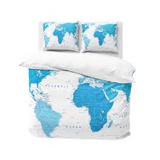 Map With Place Names Duvet Bedding Set