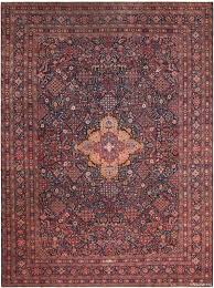 blue antique persian senneh rug 71301