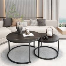 Modern Round Nesting Coffee Table Set