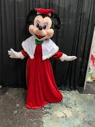 christmas minnie mouse character mascot