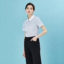 MASTINA】小圓領條紋-女短袖襯衫(二色/魅力商品/版型適中) | 短袖| Yahoo奇摩購物中心