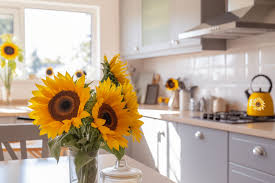 best cheerful diy sunflower kitchen