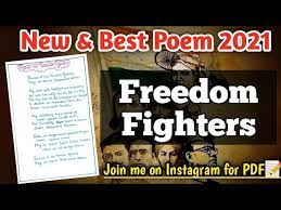 poem on freedom fighters freedom