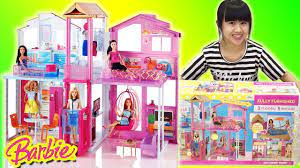 Đồ chơi ngôi nhà 3 tầng của BARBIE (chị Chim Xinh) ngôi nhà búp bê trong  mơ, Barbie Town House Doll - YouTube