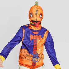 Everyone will recognize your fortnite costume when you show up wearing this creative beef boss mask features premium plastic in the shape and color of a cheeseburger with eyes resting on the top bun, an olive skewer down the center and a protruding pink tongue Epic Games Inc Fortnite Shirts Tops Fortnite Cosplay Beef Boss Hoodie Size L Costume Poshmark