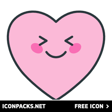 free humorous pink heart emoji svg png