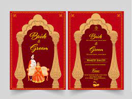 indian wedding card template layout