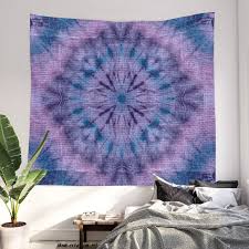 Purple Tie Dye Wall Tapestry By