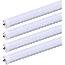 8ft Led Bulbs Single Pin 45w 100w Equivalent 4800lm 6000k Dual Ended Power Ballast Bypass Frosted Cover Replace Existing T8 T10 T12 Fluorescent Light Fixture 25 Pack Amazon Com