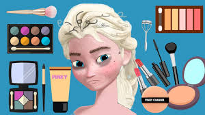 elsa makeup animation stop motion pinky