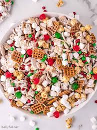 christmas chex mix recipe belly full