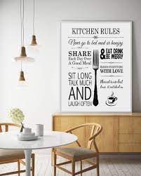 Sign Kitchen Decor Kitchen Rules