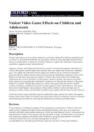 impact of video games essay essay when videos games were first available to consumers and brought into homes it was to serve the purpose of entertainment now since the evolution