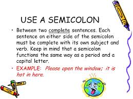 Getting these two punctuation marks grammatically correct in your writing can be a little challenging at first. Rules Of Thumb For Semicolon And Colon Use Rules Of Thumb For Semicolon And Colon Use Ppt Download