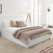 como single ottoman bed white