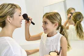 daughter wear makeup