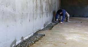Interior Basement Waterproofing Work
