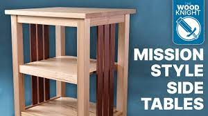 woodworking mission style sidetables