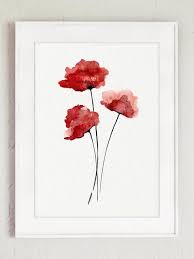 Abstract Poppies Art