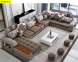 Chocolate Brown Fabric Sectional Sofa