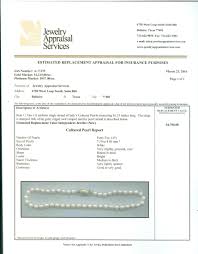 pearl report jewelry appraisal services