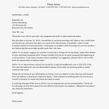 writing your maternity leave letter screenshot of a maternity leave request letter example