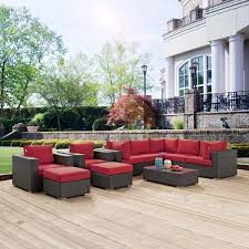 Patio Armless Chairs Sectional Canvas