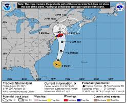 Tropical Storm Henri path update: Track ...