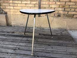 German Bauhaus Side Table With Steel