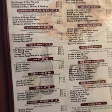 Chan's menu with various styles of Chinese foods - Picture of Chan's  Chinese Restaurant, Bend - Tripadvisor