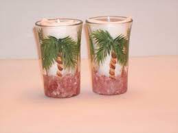 Palm Tree Shot Glasses Set Of Four