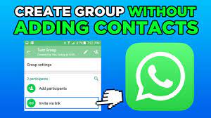 how to create a whatsapp group without