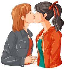 cartoon kissing images free