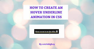 hover underline animation in css