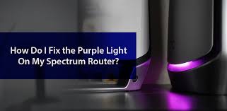purple light on my spectrum router
