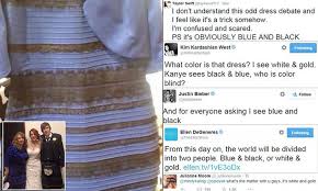 The dress is a photograph that became a viral internet sensation on 26 february 2015, when viewers disagreed over whether the dress pictured was coloured black and blue, or white and gold. The Dress That Divided The Internet Is Blue And Black Daily Mail Online