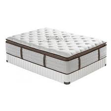 Queen size gel infused memory foam mattress, white and gray. Stearns Foster Nadine Luxury Plush Euro Pillow Top Mattress Queen